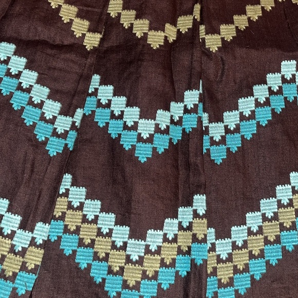 Loft Petites Linen Skirt Sz 4 Brown - Picture 2 of 4